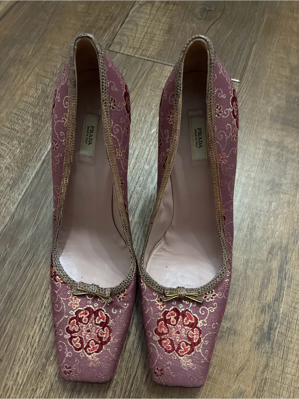 Vintage Prada Floral Heels